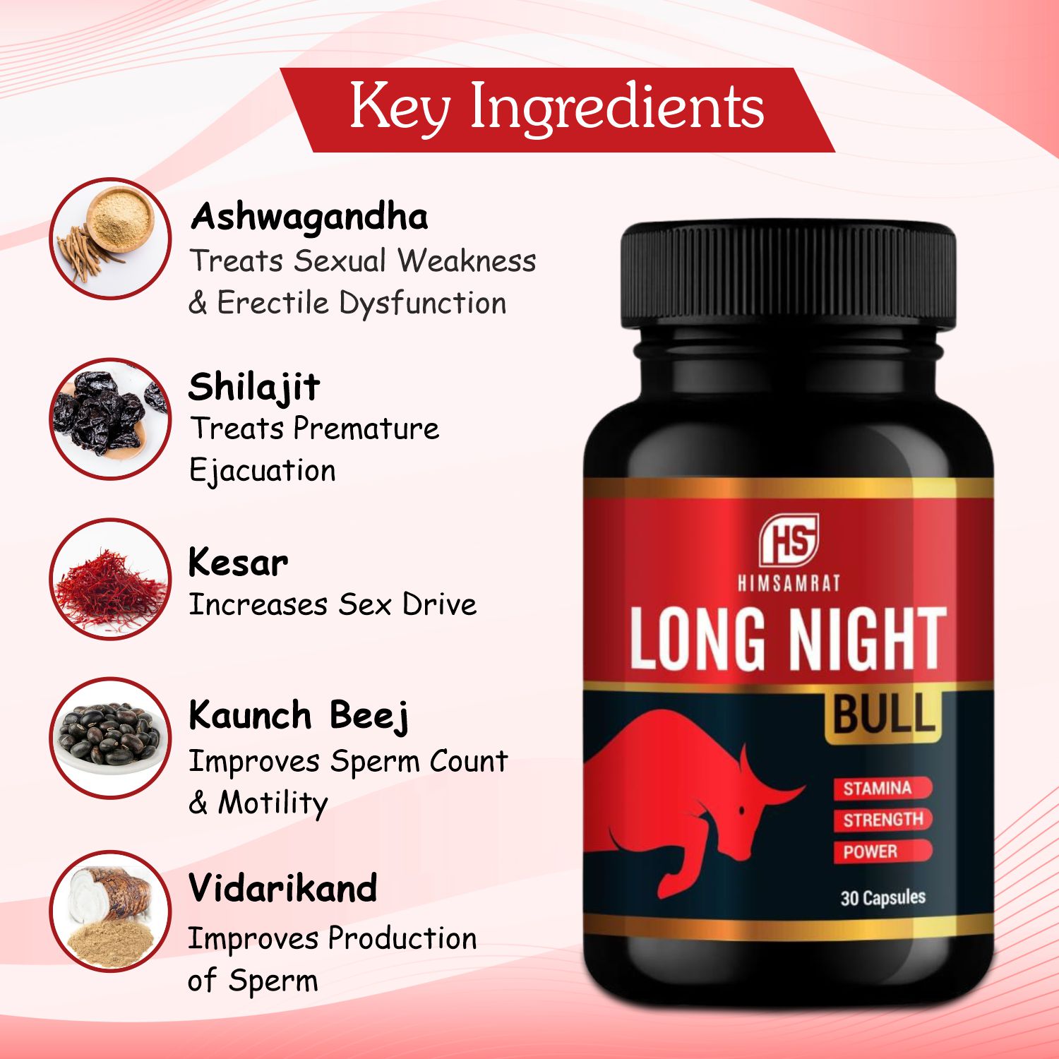 Long Night Bull Capsules - Himmsamrat - Buy Modern Ayurvedic Products  Online for Complete Nutrition